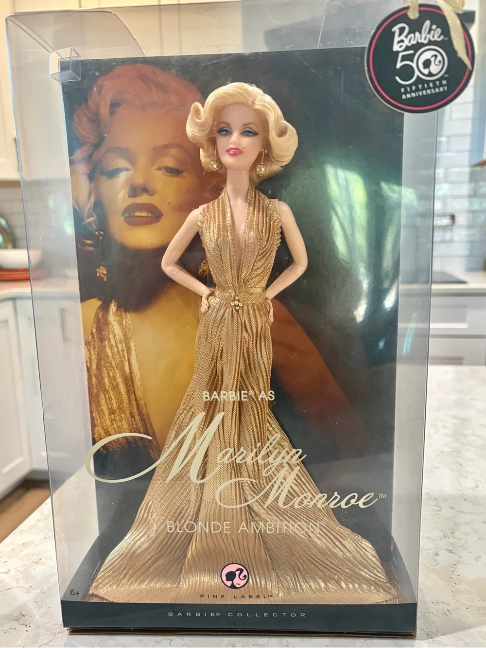 Barbie as Marilyn Monroe: Blonde Ambition Doll (2009 Pink Label) - NRFB New BX
